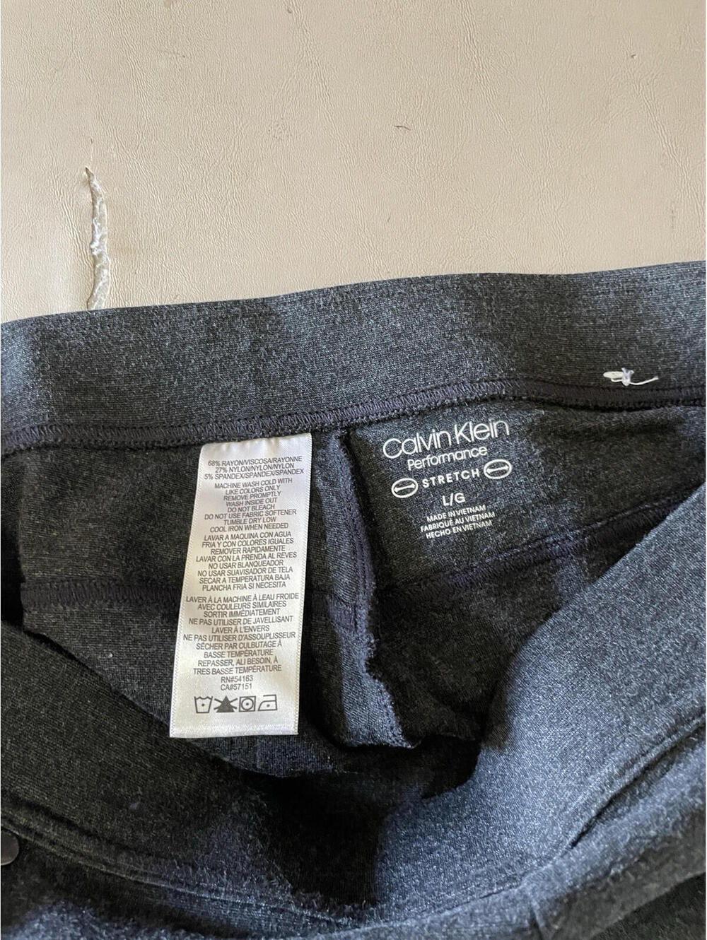 Calvin Klein L Activewear  Charcoal Grey Black Boot Leg - Picture 6 of 7